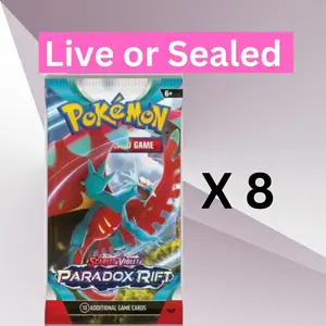 Pokemon Paradox Rift Scarlet & Violet - 8 English Booster Packs NEW Factory Sealed TCG Cards Live or Sealed