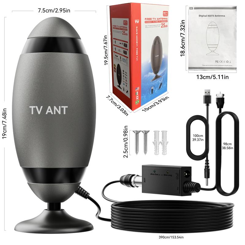 2025 New Antenna for Smart TV - Ultra - Strong Signal Reception, with HDMI Port for Hassle - free Connection, Enjoy Local Channels in Full HD, TikTokShopBlackFriday