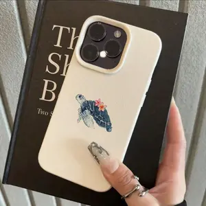 TPU Protective Cellphone Case, 1-Piece Full-Coverage Shockproof Soft Protection, Fresh Turtle & Broccoli Collage Print, Handheld Mobile Phone Accessories for iPhone 11/12/13/14/15/16/17 Devices, Holiday Gift for Loved Ones