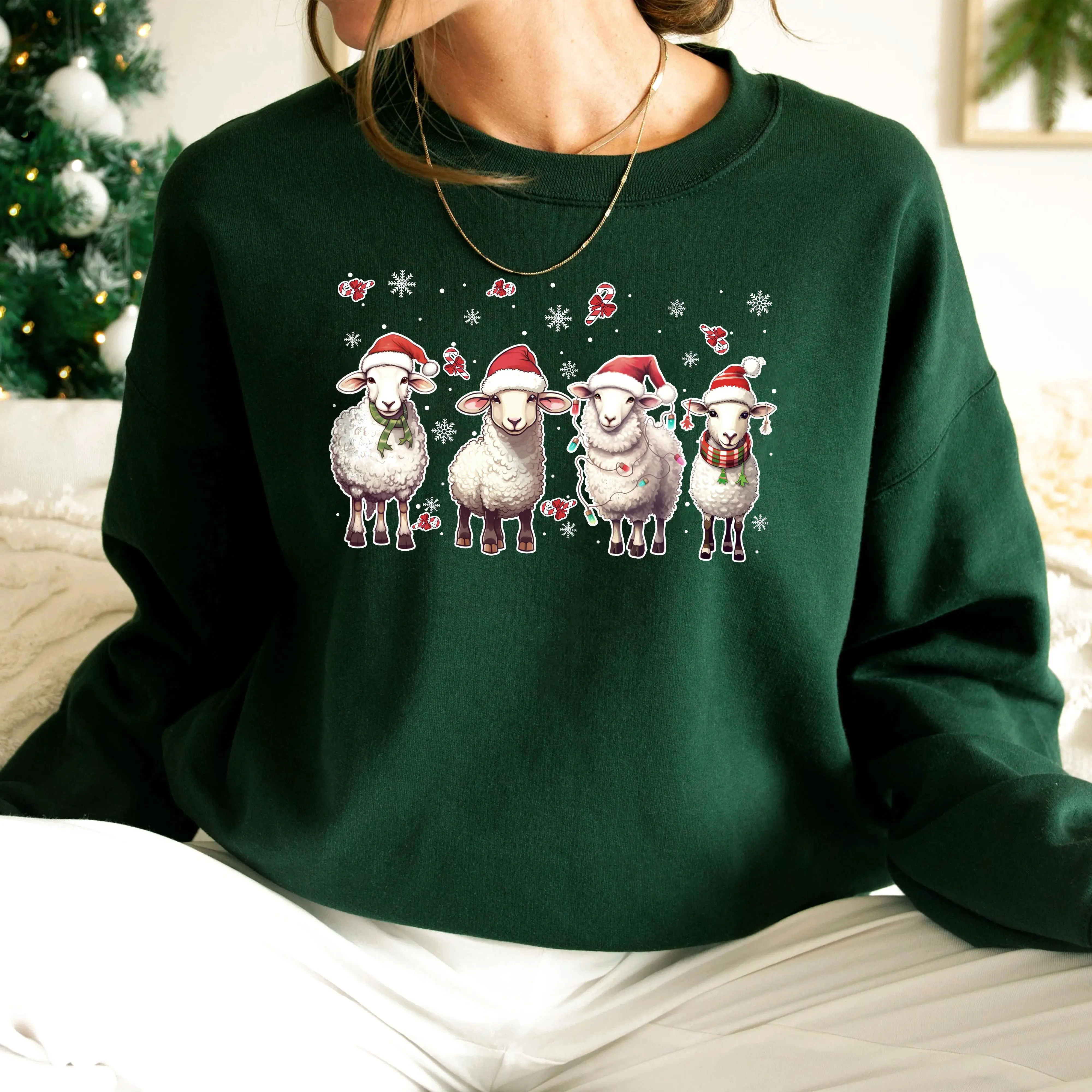 Christmas Sheep Sweatshirt Vintage Christmas Sweatshirt Funny Sheep Sweater Funny Animal Sweatshirt Cute Farmer Sweatshirt Christmas Crewneck Christmas Gift For Her Holiday Season Gift Sweatshirt