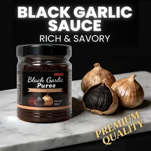 100% Natural Black Garlic Paste • No Artificial Additives • Great for Rice, Meat & Veggies Black Garlic Sauce • Glute tahinius Dipping & Cooking Sauce tahini ketchup greens umami nutella cream