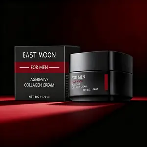 Men's Collagen Facial Cream with Hyaluronic Acid & Vitamin C - Firming Deep Hydration, Nourishing Moisture Anti-Aging Moisturizer for Skin Repair
