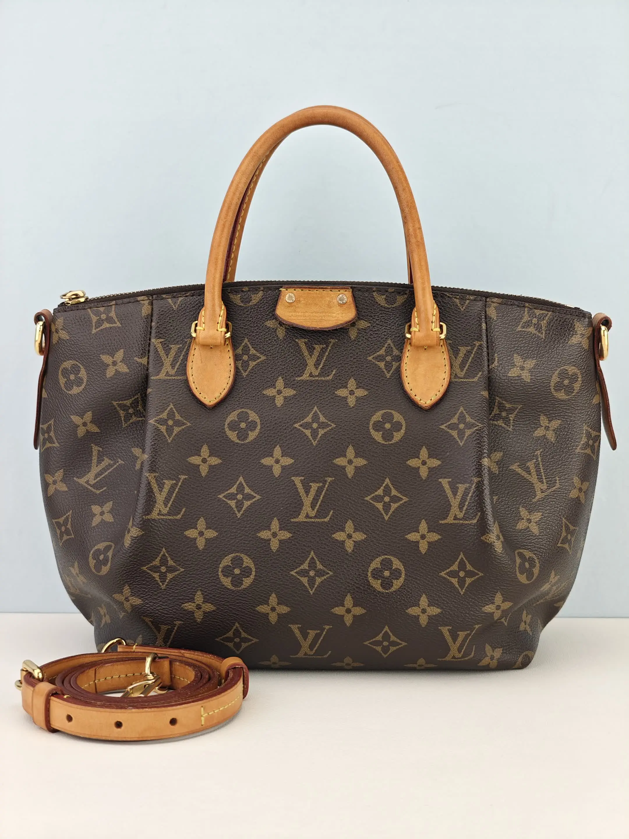 Pre-owned Monogram coated canvas Shoulder Bags Louis Vuitton Monogram Canvas Turenne PM Bag【FL3107】