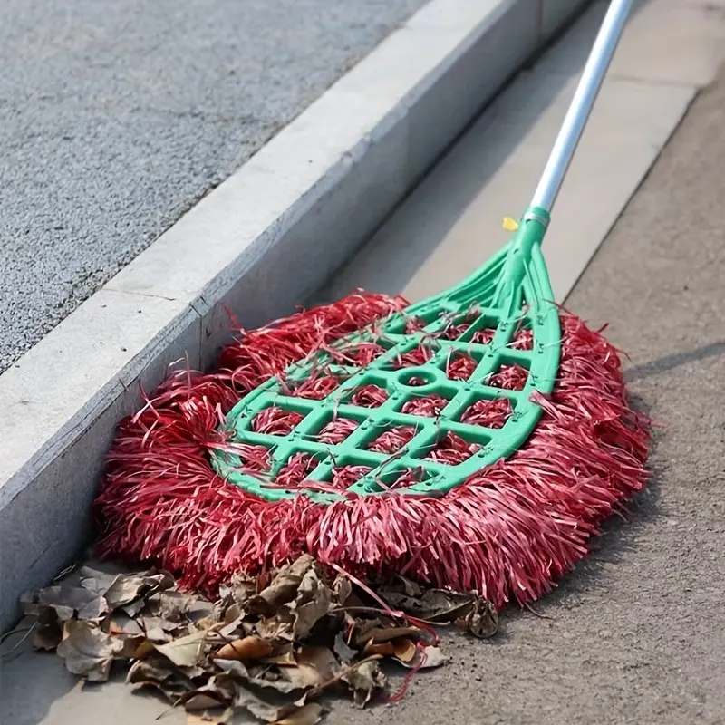 New Outdoor Heavy-Duty Hand Broom for Hard Floor Surfaces – Large Garden Yard Sidewalk and Street Sweeping Brush – Professional Sanitation Cleaning Equipment