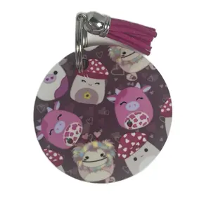 Squishmallow Inspired Squishmallow Sublimation Keychain Double Sided with same design