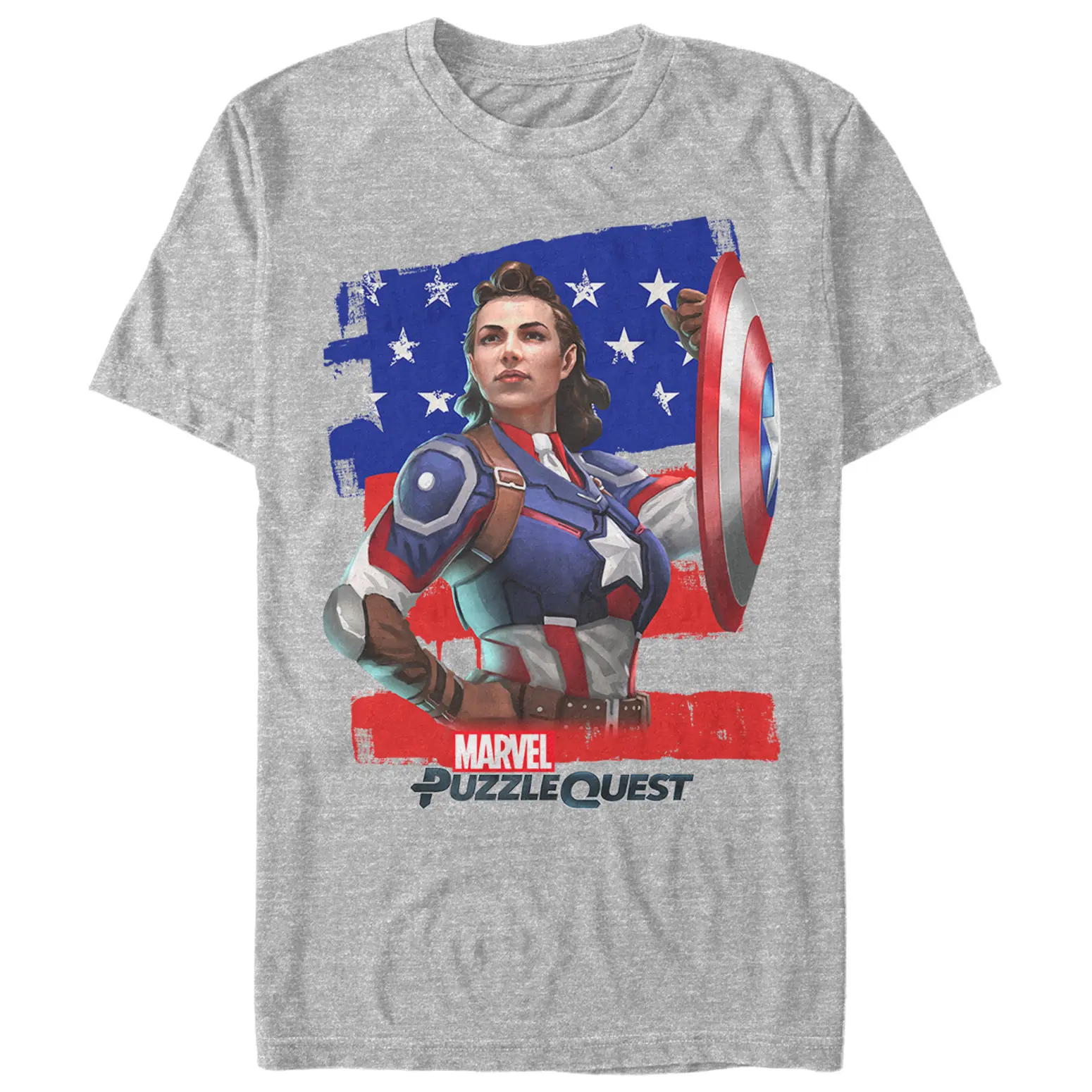 Men's Marvel Puzzle Quest Peggy Carter T-Shirt