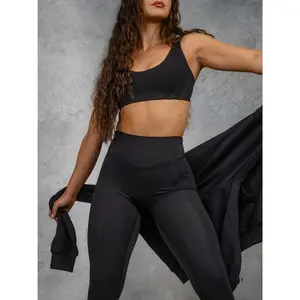 Airbrush Sports Bra - Onyx Black