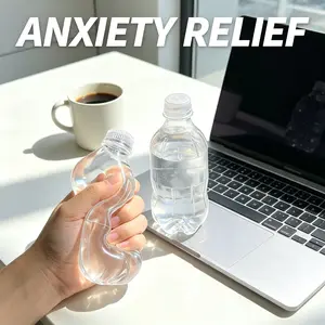 [Ready Ship]  Cute Transparent Maltose Mineral Water Bottle Soft Squishy Toy | Slow Rising Shapeable TPR Squeeze Stress Relief Fidget For Anxiety, ADHD & Hand Therapy | Fun Sensory ASMR Desk Toy For Kids Adults Office Home | Viral Trending Clear Fidgets