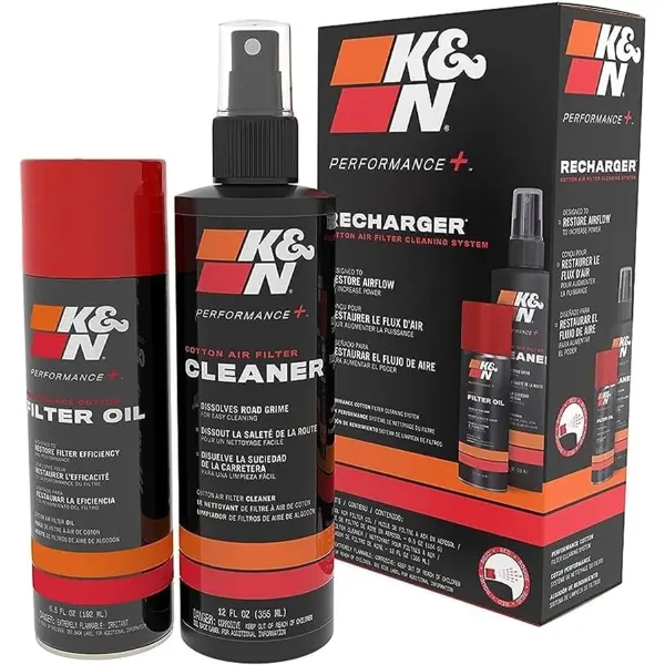K&N Air Filter Cleaning Kit: Aerosol Filter Cleaner and Oil Kit - Restores Engine Performance
