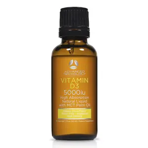 Advanced Trichology Vegetarian Liquid Vitamin D3-5000 IU High Absorption - 1000 IU per Drop - 6 Month Supply