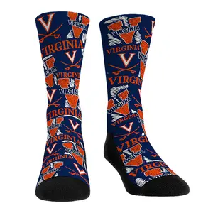 NCAA Virginia UVA - Logo Sketch Rock 'Em Socks