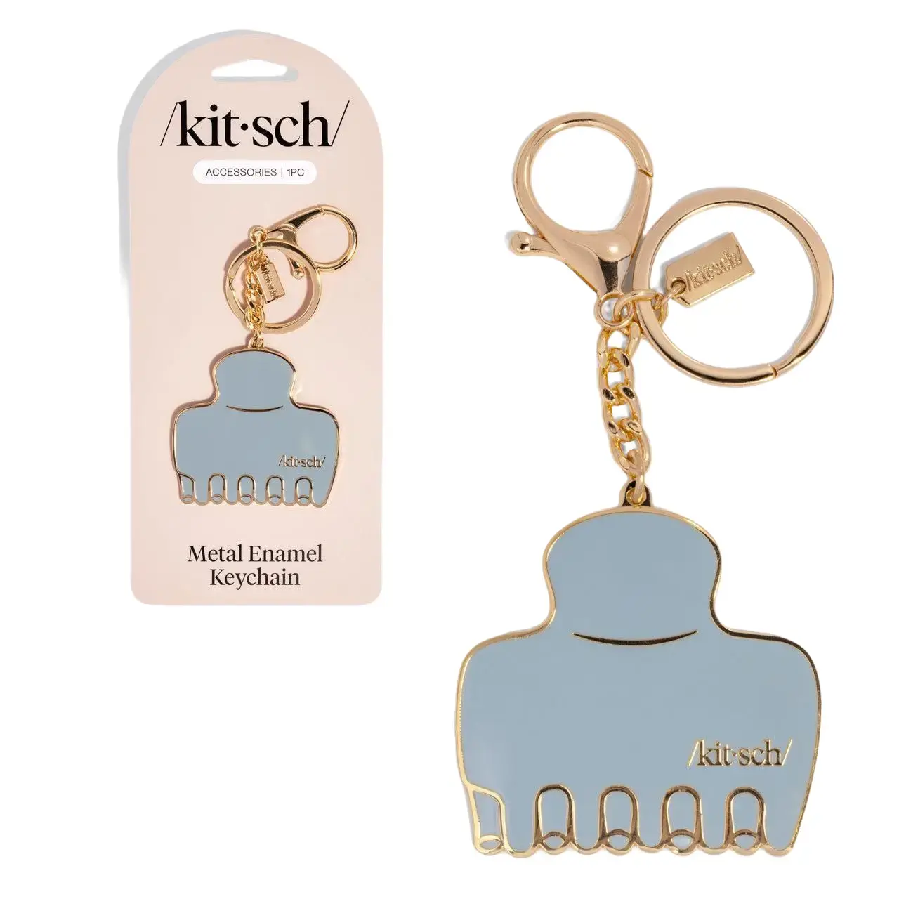 Haze Blue Cloud Clip Metal Enamel Keychain Haze Blue Cloud Clip Metal Enamel Keychain
