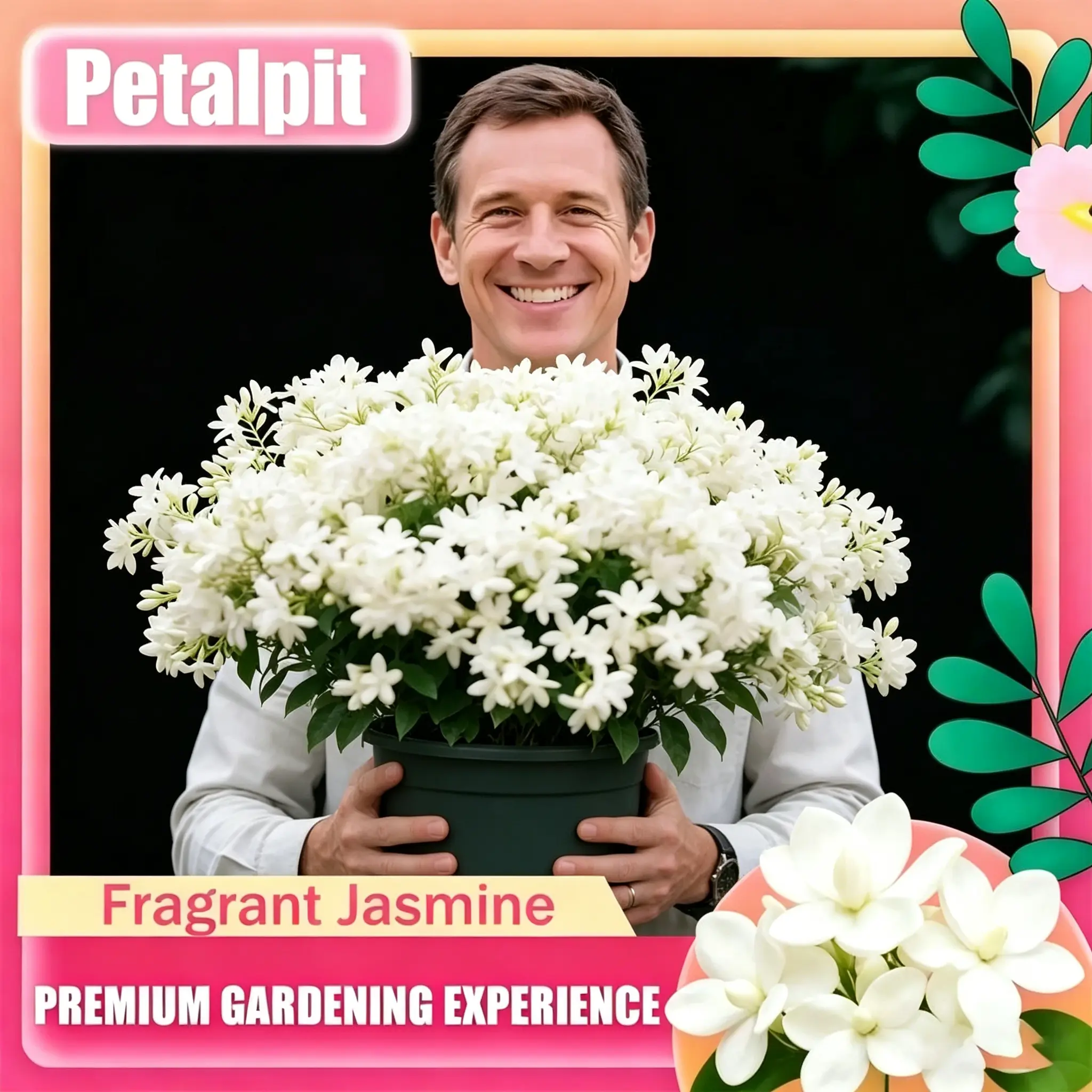 【BestSellerTop】For 50 Non-GMO Fragrant Jasmine Seeds - Pleasant aroma, Suitable for Small Gardens, Patios, Balconies & Indoor Cultivation, Low-Maintenance Outdoor Ornamental Flowers, Top Choice for Horticulture