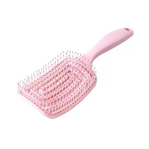 Square Hair Brush with Wide Bristles, Detangling Comb for Wet & Dry Hair, Detangler Brush, Hair Care Comb, Anti-Knot Scalp Massager, Soft Bristles, Single-Sided