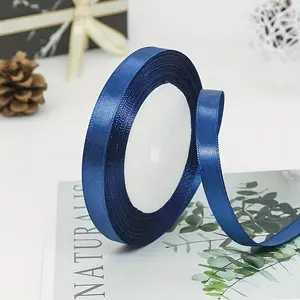 1pc 1cm Satin Ribbon Roll, DIY Bow Making Material, Wedding Gift Wrapping, Valentine's Day Christmas Decorations, Party Home Decoration