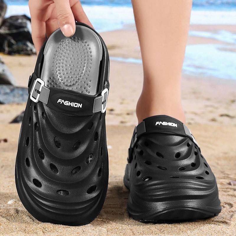 Outdoor Men's Clogs Waterproof Anti-slip Durable Thick Bottom Soft Comfort Summer Beach Shoes