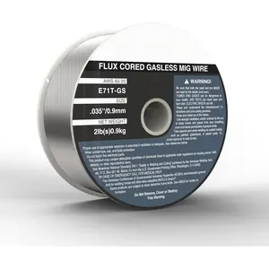 Flux Core Welding Wire E71T-GS 0.035" Gasless MIG Wire - 2LB ABS Spool for Mild/Carbon/Galvanized Steel (Indoor & Outdoor Use)