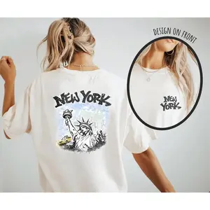cotton tee shirt NYC Street Style T-Shirt, Vintage New York Souvenir Tee new york t-shirt