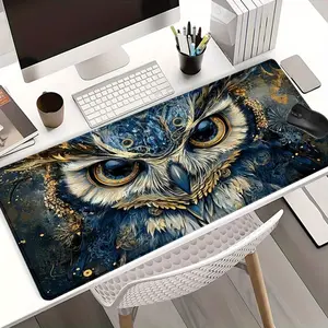 Vintage Owl Pattern Mouse Pad, Rectangle Gaming Mouse Pad, Non-Slip Mousepad, Desk Keyboard Mat, Desk Accessories for Home Office Game Room
