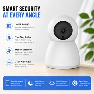 Indoor WiFi Security Camera, 1080P HD, Night Vision, Motion Detection, Two-Way Audio, Ideal for Baby Monitoring, Pet Surveillance, Home Safety