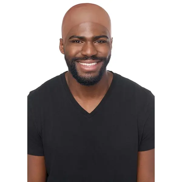 Adult Dark Bald Cap