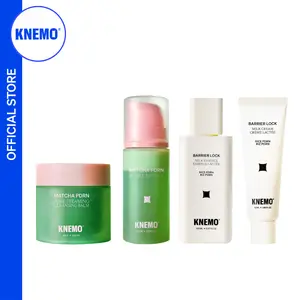 [KNEMO Official] Matcha Latte PDRN Routine - Matcha PDRN Bubble Essence, Cleansing Balm + Rice PDRN Milk Essence & Cream - Hydration, Deep Cleanse, Barrier Repair