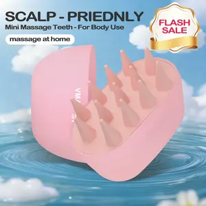 Shampoo Brush Hair Scalp Massager with Soft Silicone Bristles for Hair Growth and Dandruff Removal, Hair Brush for Scalp Exfoliator