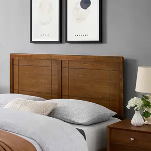 Modway Archie Twin Wood Headboard in Walnut