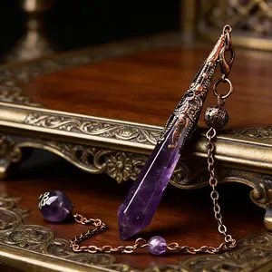 Crystal Necklace Gray Moonlight Purple Tea Pink Black Yaoblue Sand Stone Pendulum Birthday Graduation Gift