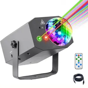 Party Light, RGB Color Changing Disco Ball Light with Remote Control, LED Stage Flash Light, Suitable for Bar Club Wedding Home Decoration