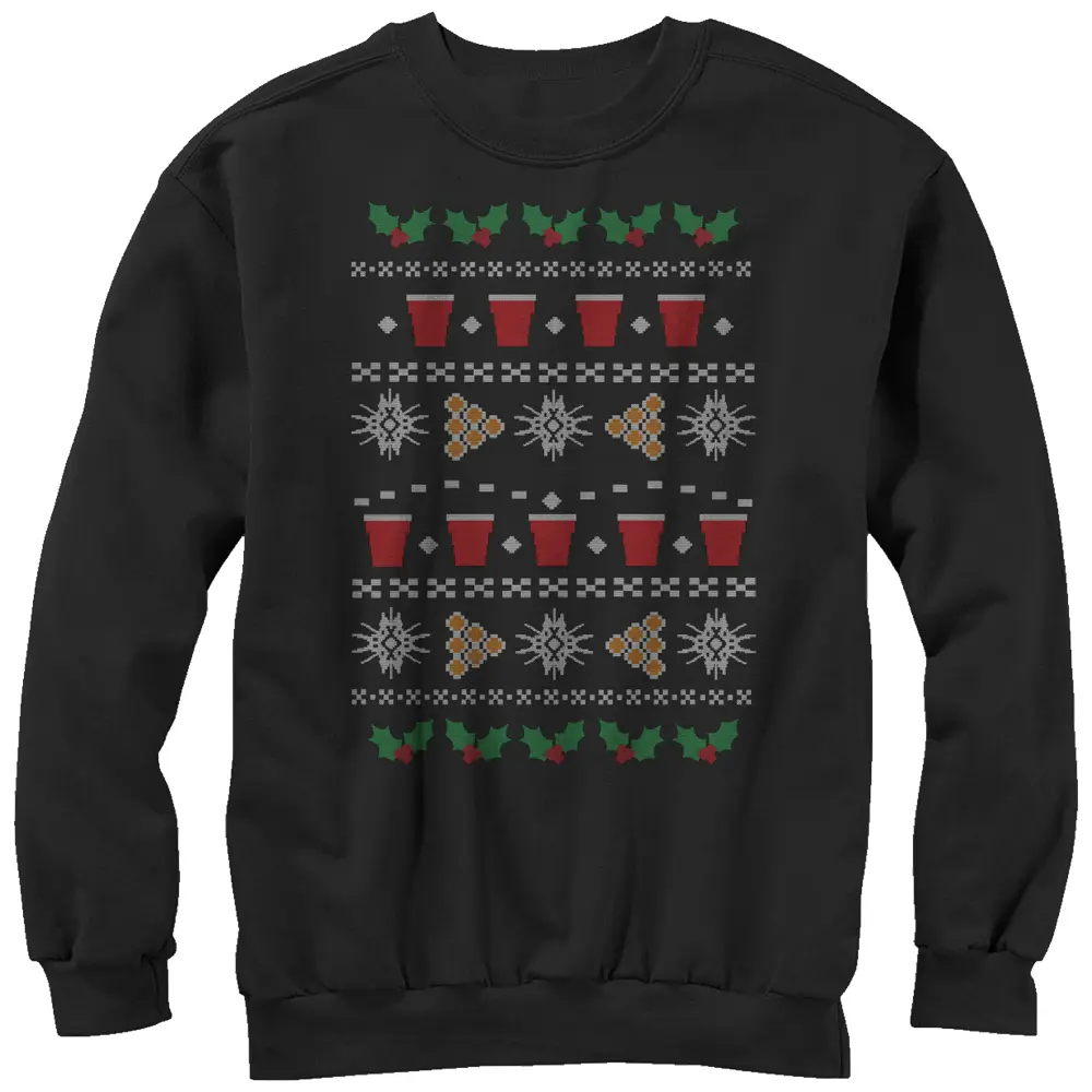 Women's Lost Gods Ugly Christmas Pong Sweatshirt