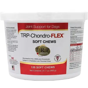 HealthyPets TRP-Chondro-Flex Joint Supplement for Dogs - Glucosamine, MSM, Chondroitin - Hip and Joint Relief - 120 Soft Chews