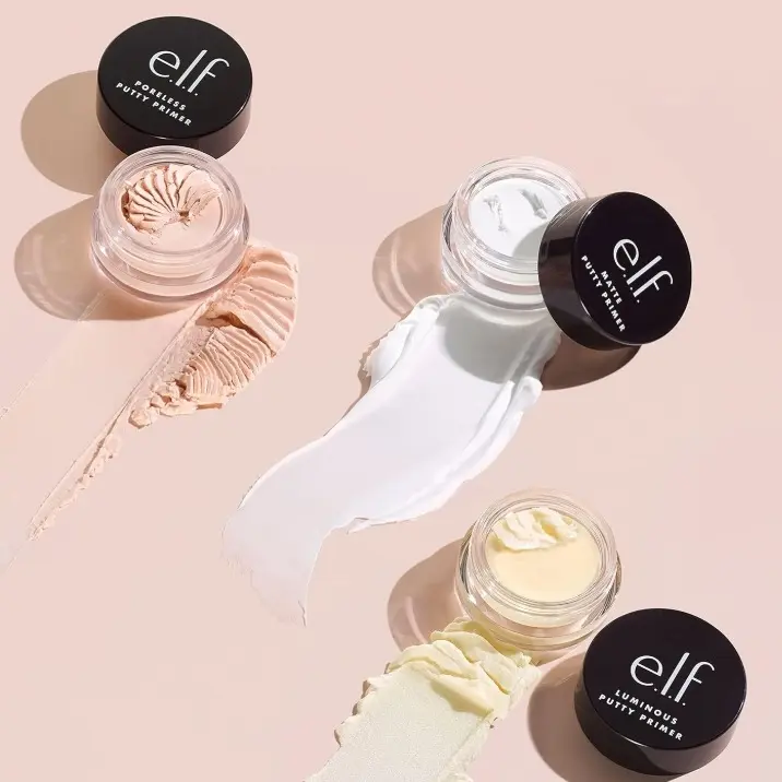 e.l.f. Putty Primer Trio, Hydrating Cream for Makeup Prep with Hyaluronic Acid & Squalane, Poreless, Luminous & Matte Finishes, Vegan, Travel Size