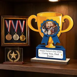 Personalized Trophy Dad Award, Mother's Day &Father's Day gift, Fathers Day Birthday Gifts for Dad from Daughter Son Wife