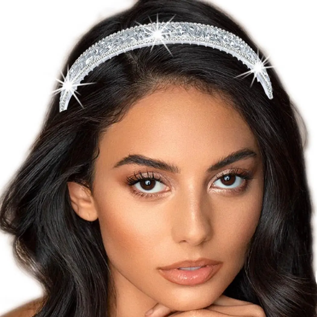 Sparkly Rhinestones Headband Wedding Bride Headbands   Hair Accessories for Women