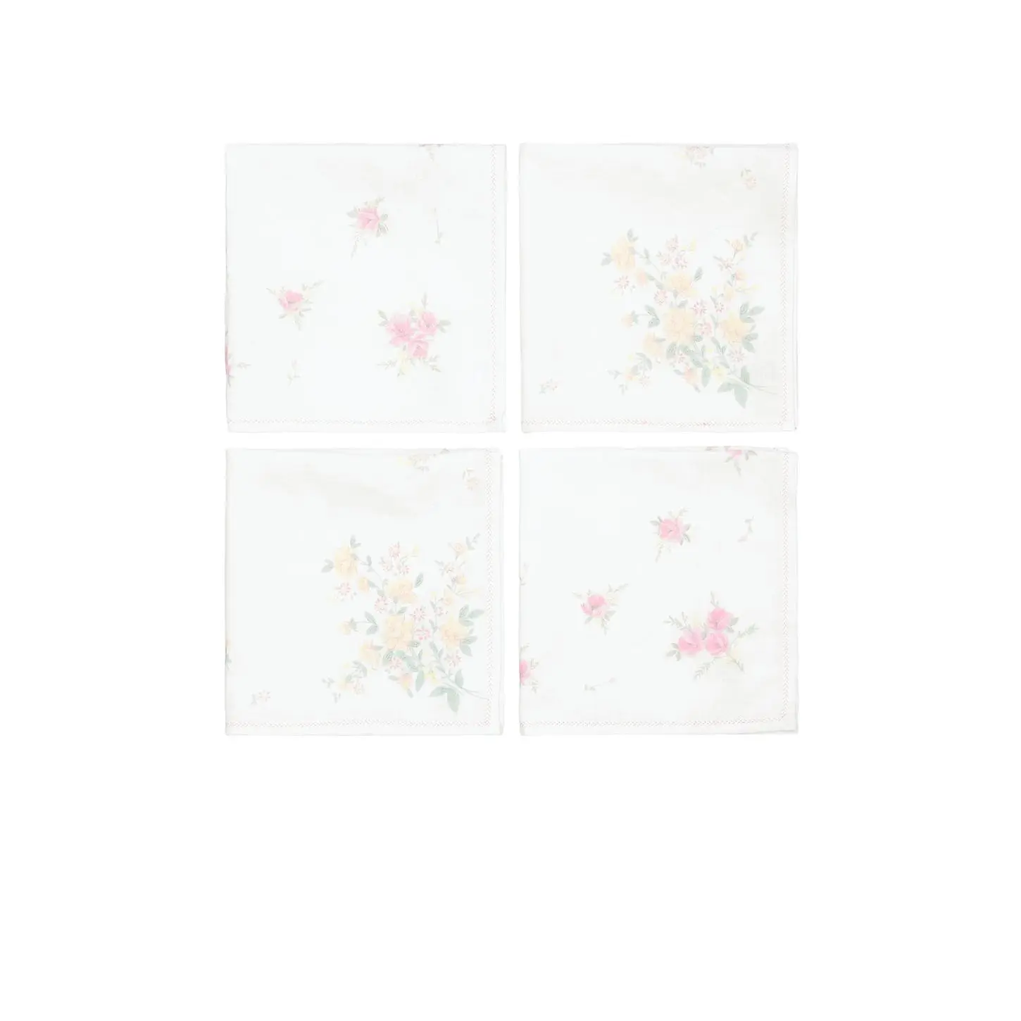 LoveShackFancy Hanky Napkin Set Set Of 4 in Sunset Confetti