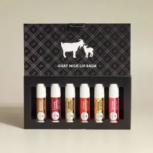 Dionis Goat Milk Skincare Goat Milk Lip Balm Deluxe Box Gift Set Variety Pack, 6 Jumbo Lip Balms - Great Gift for Women, Mother's Day, Holiday and more