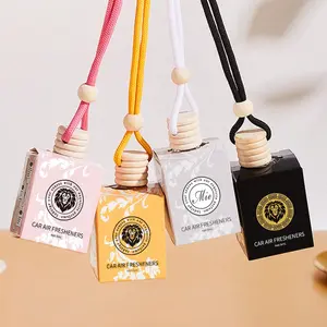 Luxury Car Air Freshener Pendant - Premium Car Perfume Essential Oil Hanger, Car Diffuser, Natural Essential Oil Fragrance, Long-Lasting Light Scent, Odor Eliminator for Car, Unisex, Suitable for Home/Car/Wardrobe, Car Scents