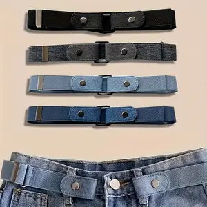 Women's Invisible Elastic Waist Belts, Elastic Stretch Belts, Stylish Belts, Polyester & Spandex Blend, Business Style Fashion Accessory, Pack of 4, Comfortable Fit
