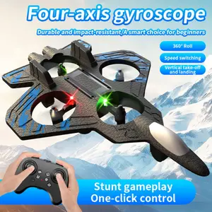 Remote-controlled airplane, remote-controlled stunt drone, launch/360° flip/altitude hold, one-button speed adjustment, crash-resistant design, colorful lights, equipped with high-brush propellers, stable flight, and features aerial flips and hovering.