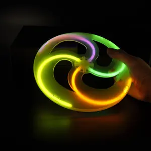 Outdoor Sports Flying Disc, Night Glow Fluorescent Stick Flyer, Glowing Toy, Sporty Props, Perfect for Fun Activities