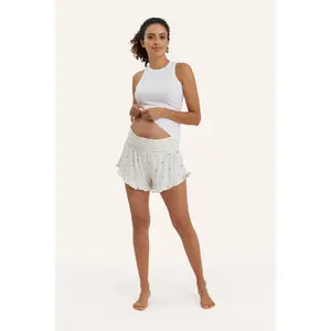 Fleur Smocked Maternity Shorts
