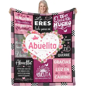 Abuelita Gifts in Spanish, Regalo para Abuela, Abuela Birthday for Grandma, Abuelita Gifts from Granddaughter Grandson, Abuelita Grandma Blanket