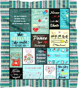 Nurse Gifts for Women Female Throw Blanket 60"x50" - Super Soft Nurse Blanket for Women - Great Christmas Birthday Gifts for Nurses Graduation Retirement and Nurses Week Giftsa