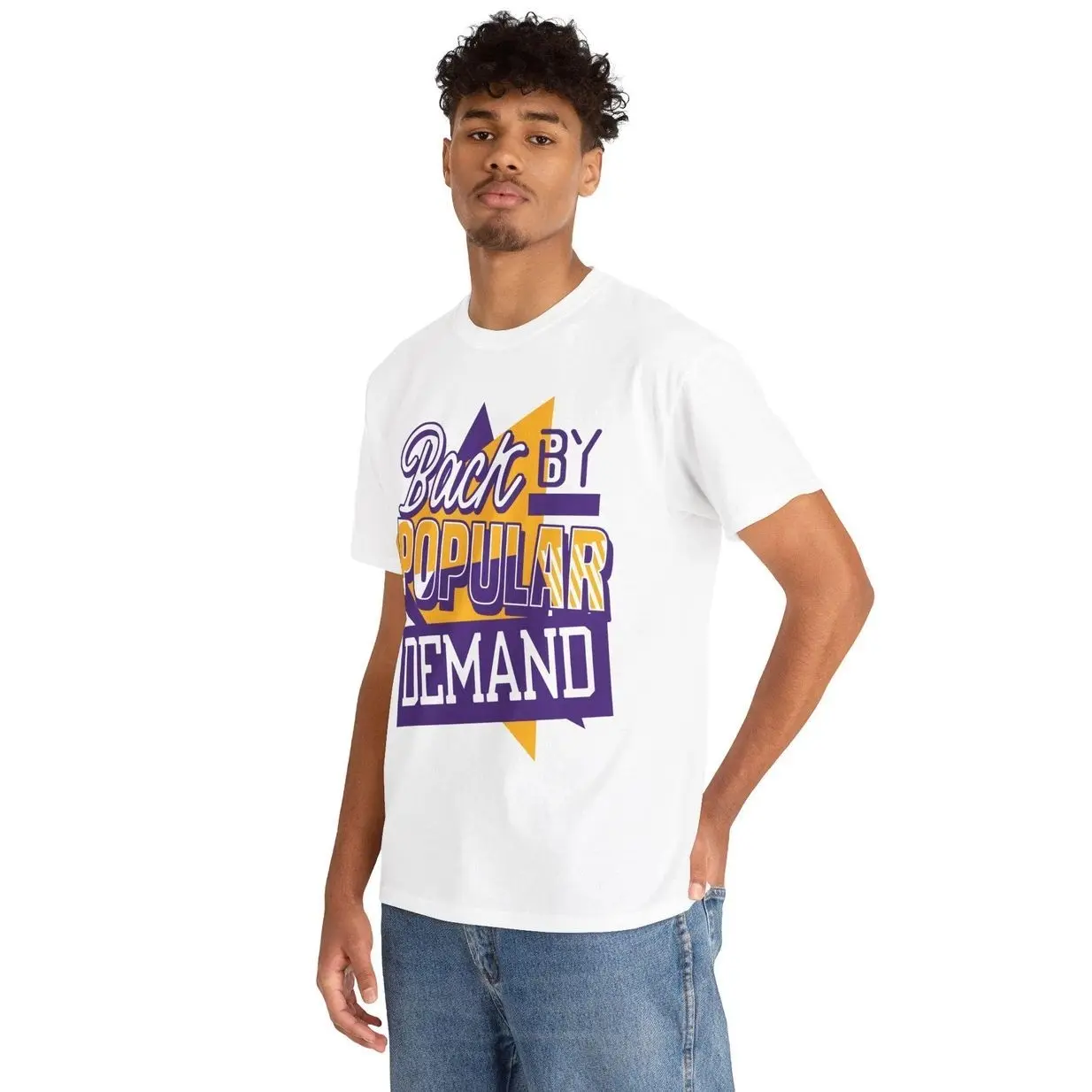 Throwback Sneaker Shirt White to Match Air Max Uptempo Laker