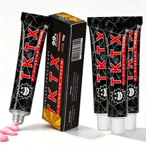 TKTX Tattoo Numbing Cream, Black 99% Painless Very Strong Relief Cream for Tattoos,Waxing, Microneedling, Lecithin External Cream(10g)Cosmetic.