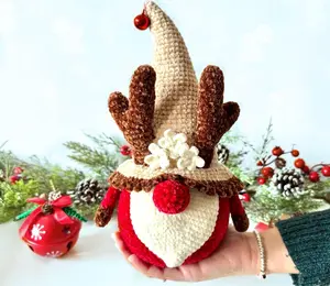Christmas crochet Reindeer gnomes crochet, Klaus gnomes reindeer amigurumi crochet, Crochet Christmas crochet, Winter gnomes (Handmade goods will be made by hand so the production time will be a little longer)