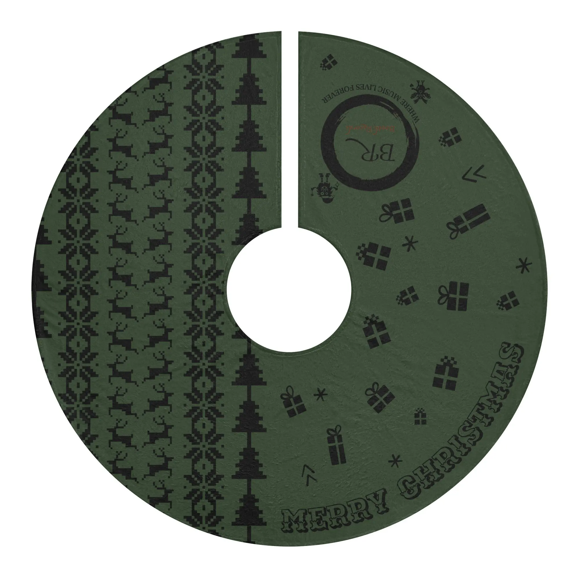 BR Winter Christmas tree skirt