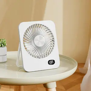 Summer USB Table Fan, 2000mah Continuous Cooling, Portable Foldable Personal Fan, 3 Speeds Ultra-Quiet, Ideal Gift for Boyfriends