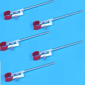 5 Pcs Lab Clamp Retort Prong Jaw 2 Finger 10-50mm Adjustment，Rubber Jaws Labs Universal Clamp (5)